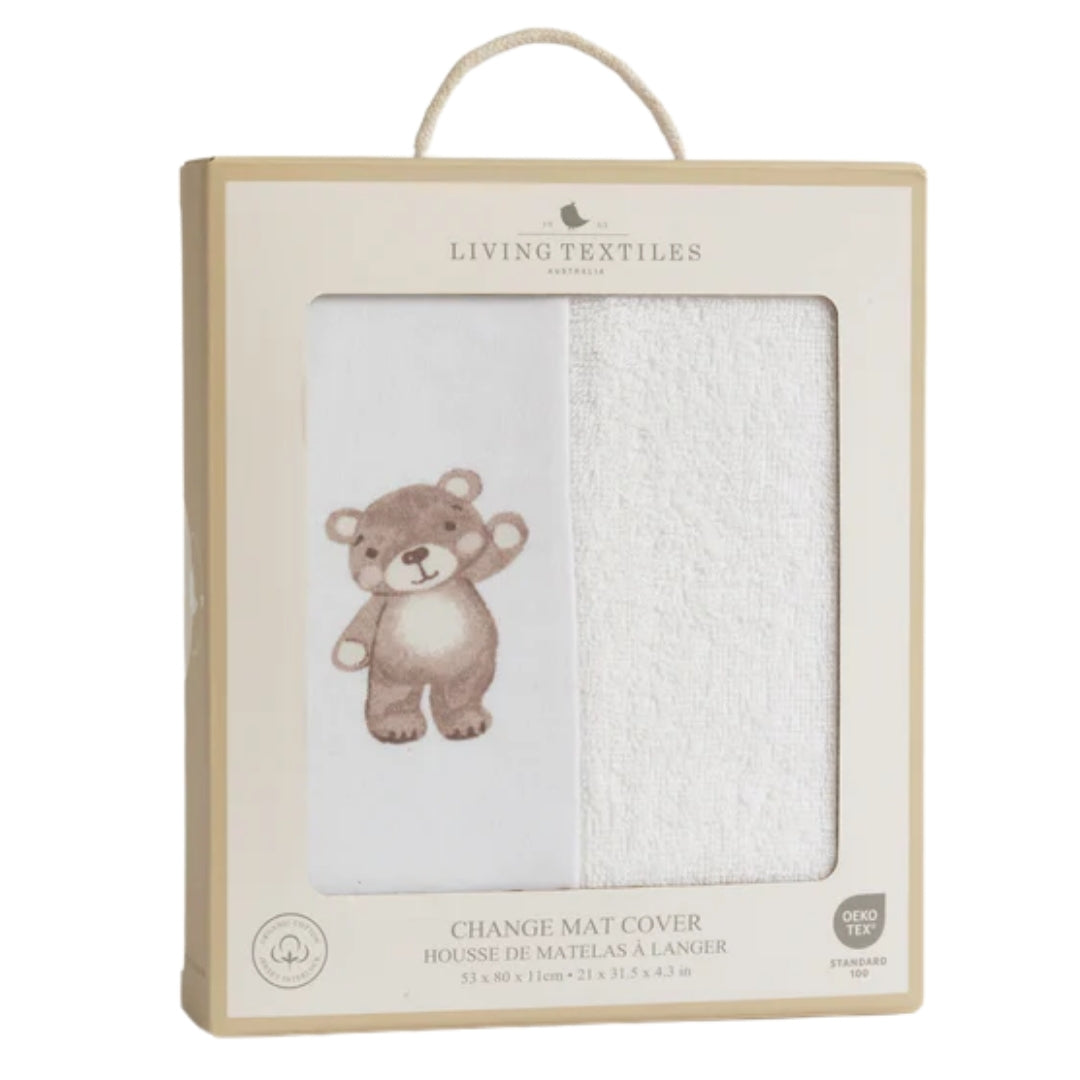 Living Textiles Jersey Change Pad Cover Cuddly Bear