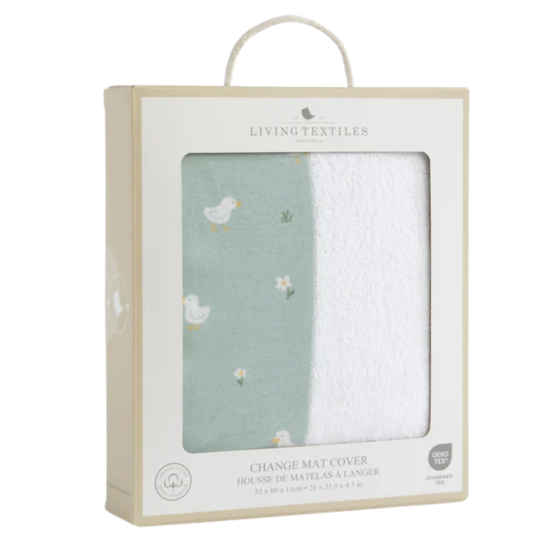 Living Textiles Jersey Change Pad Cover Goosey Goosey
