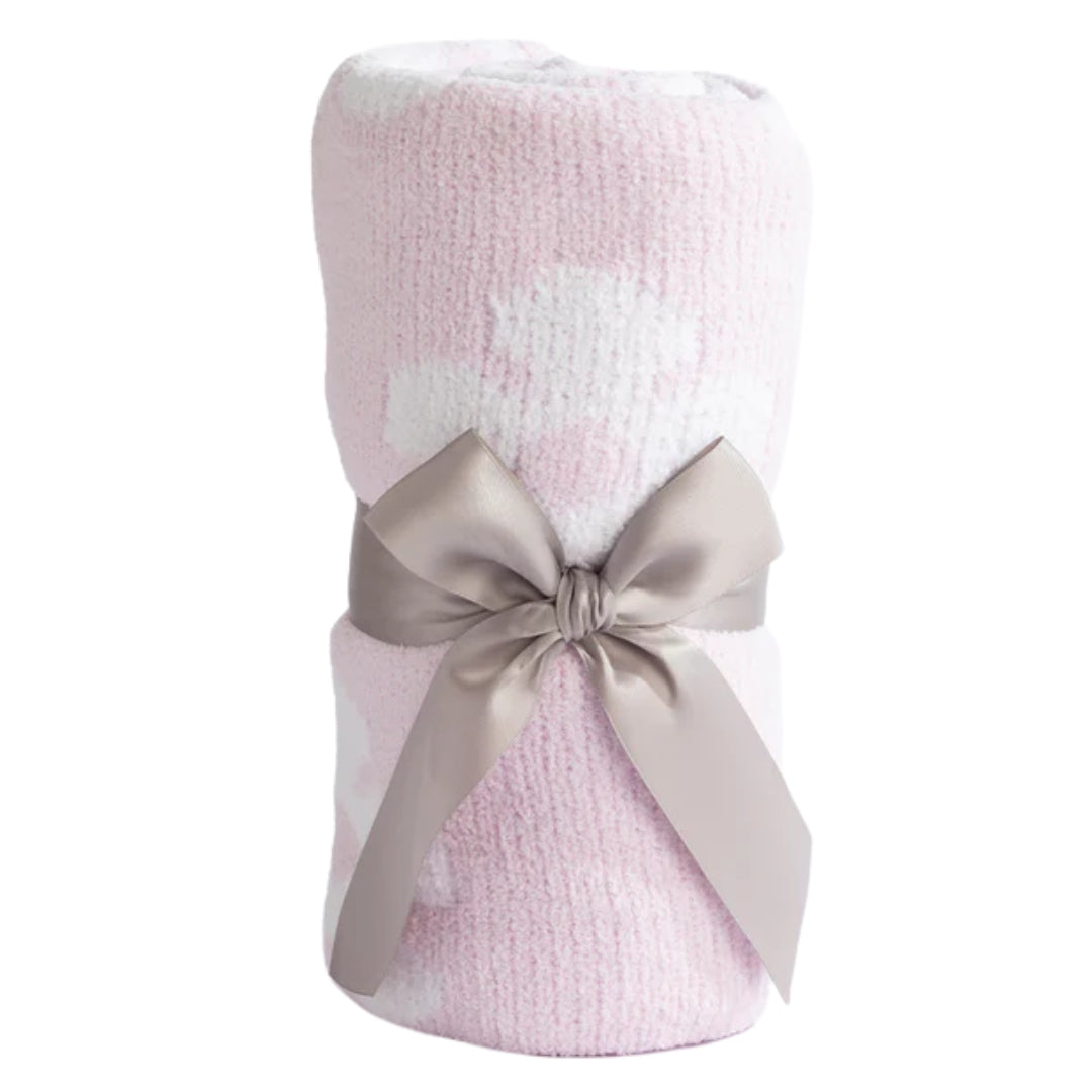 Living Textiles Chenille Pram Blanket Purple Flower