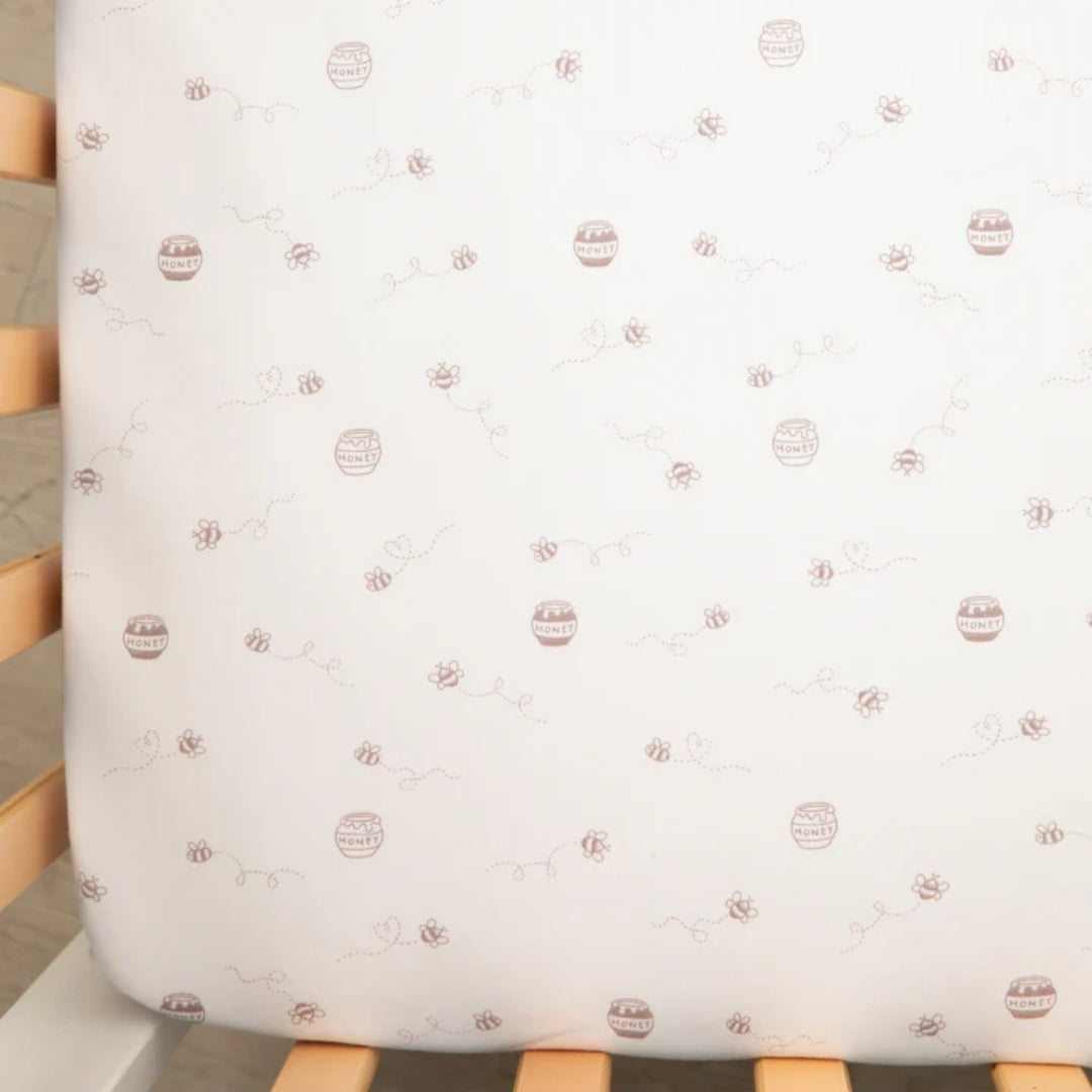 Living Textiles Cot Fitted Sheets 2pk Cuddly Bear