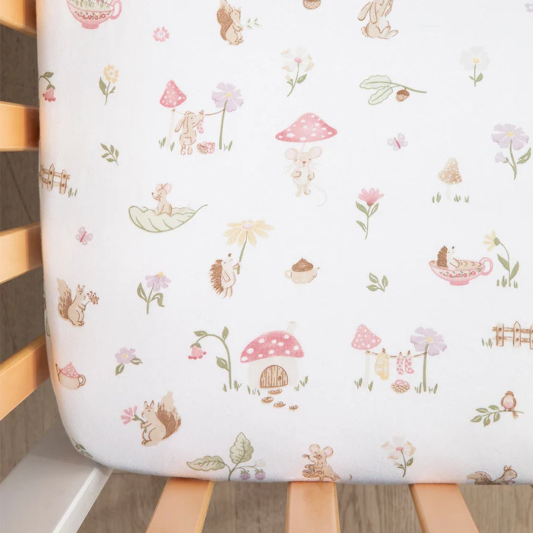 Living Textiles Cot Fitted Sheets 2pk Whimsical Wonderland