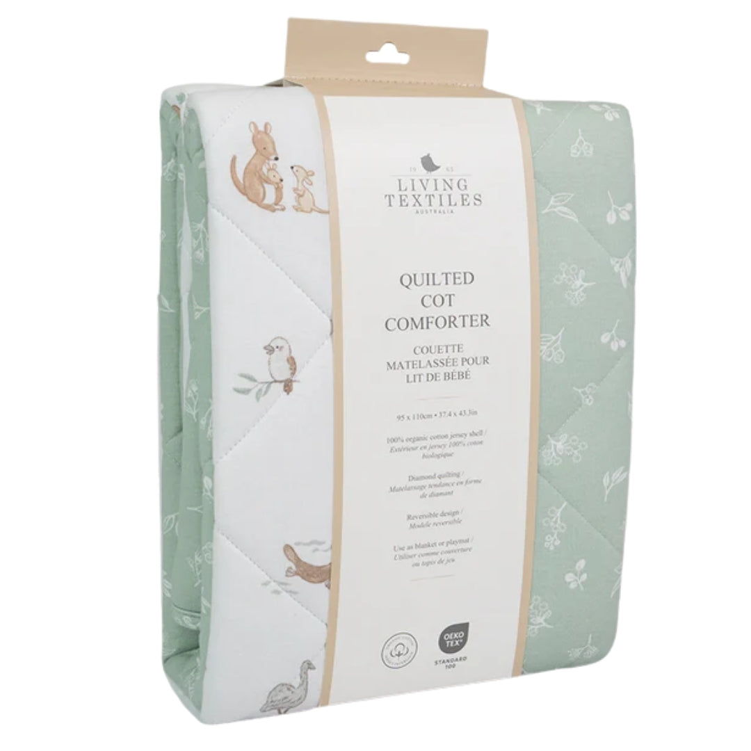 Living Textiles Reversible Quilted Cot Comforter Australiana