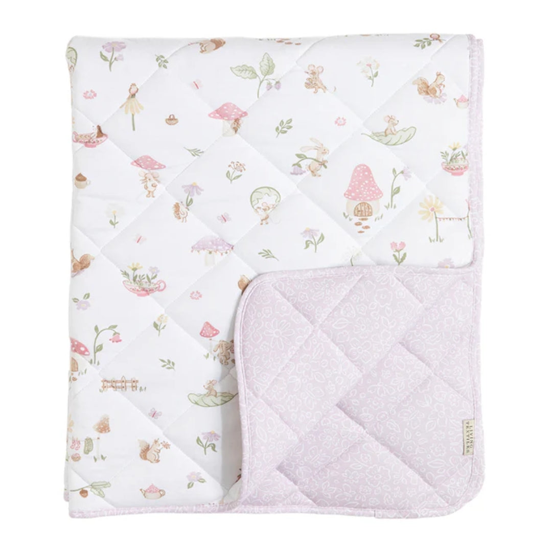 Living Textiles Reversible Quilted Cot Comforter Whimsical Wonderland
