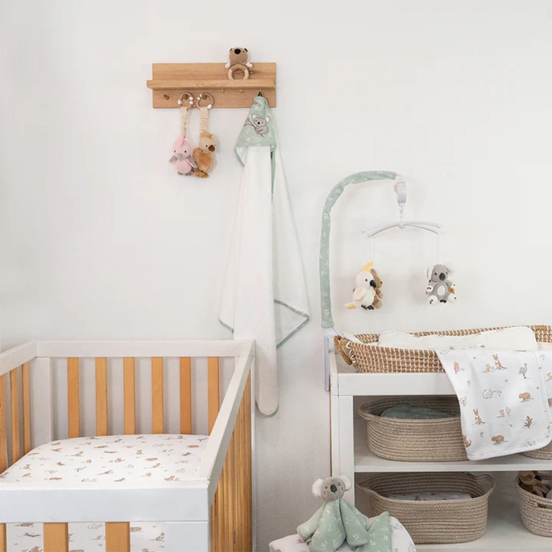 Living Textiles Cot Fitted Sheets 2pk Australiana