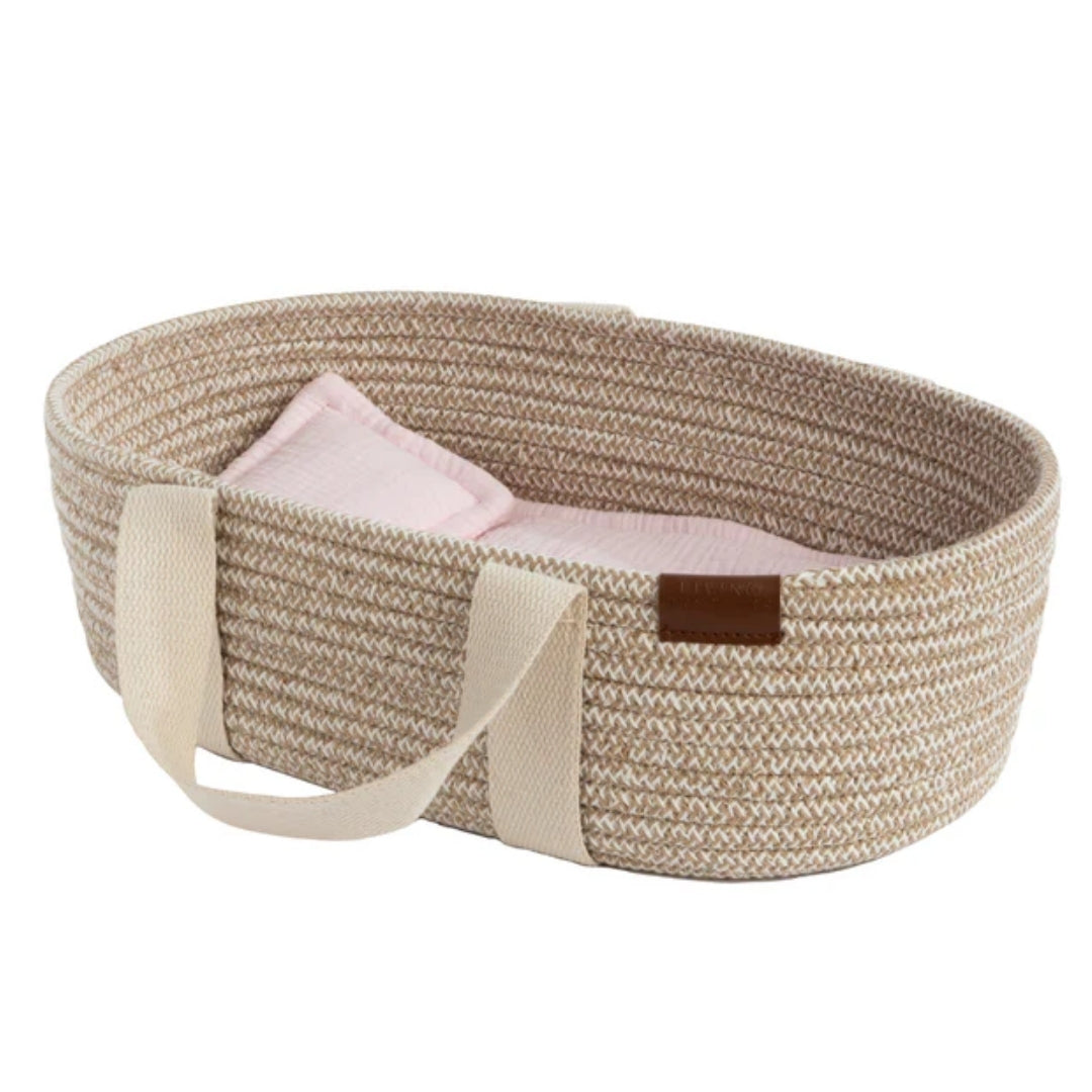 Living Textiles Cotton Rope Doll Basket Blush