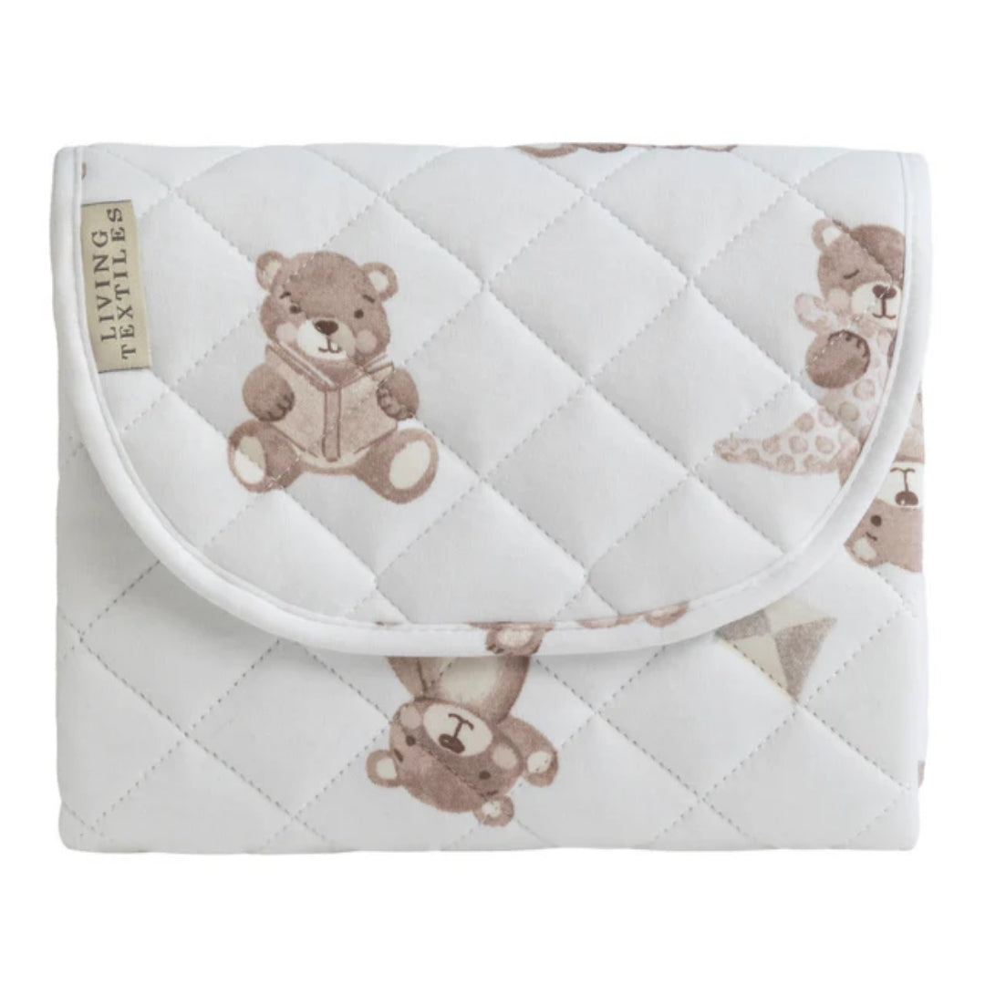 Living Textiles Foldable Waterproof Travel Change Mat Cuddly Bear
