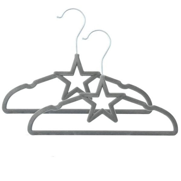 Living Textiles Baby Coat Hangers Grey Star 6pk