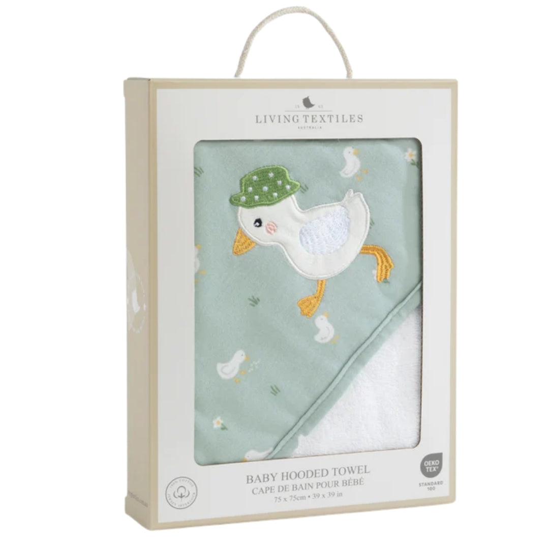 Living Textiles Hooded Towel Goosey Goosey