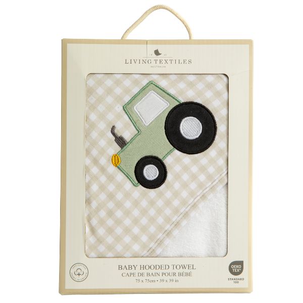 Living Textiles Hooded Towel Tractor Ride