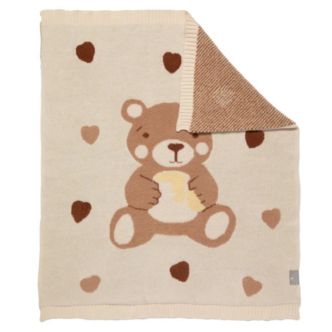 Living Textiles Jacquard Blanket Cuddly Bear