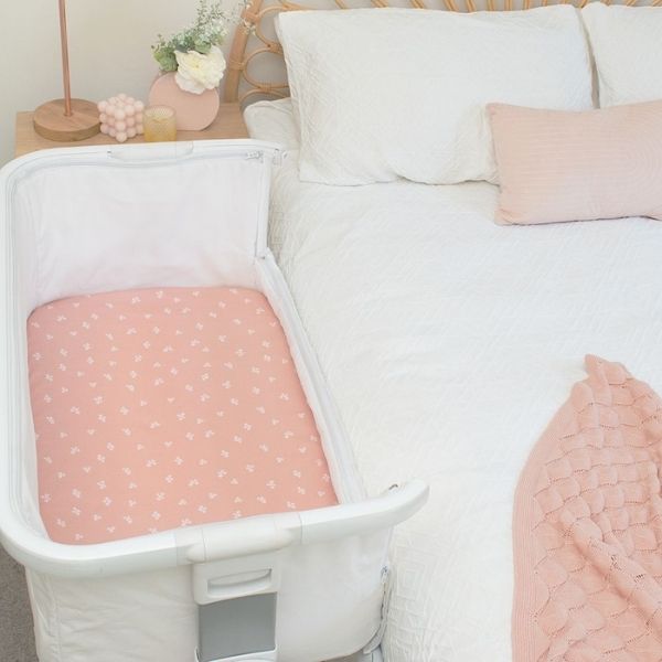 Living Textiles Jersey Bedside Bassinet Fitted Sheets 2pk Sophia's Garden