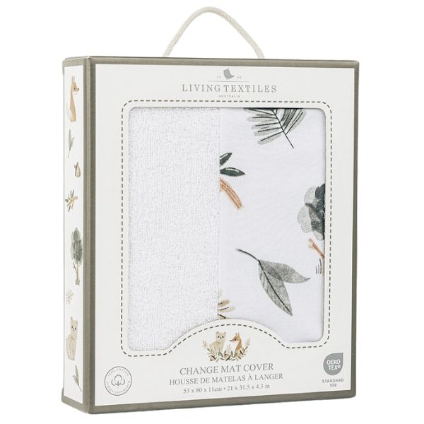 Living Textiles Jersey Change Pad Cover/Towelling Forest Retreat