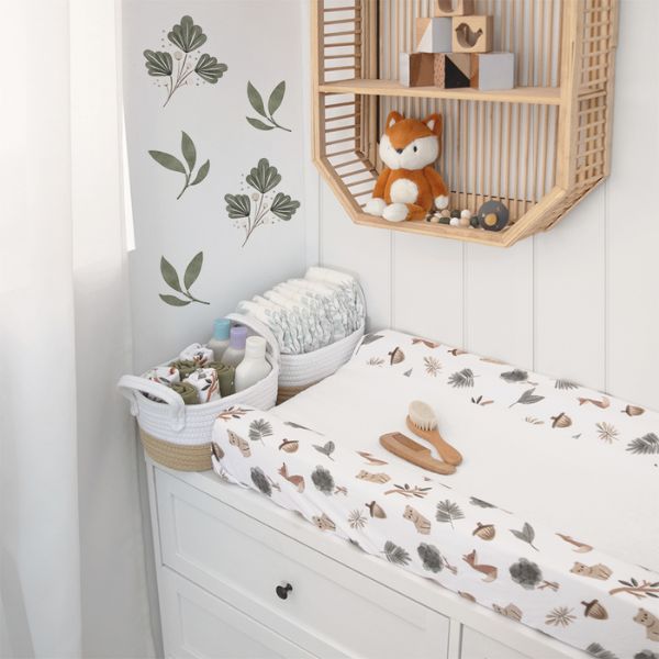 Living Textiles Jersey Change Pad Cover/Towelling Forest Retreat