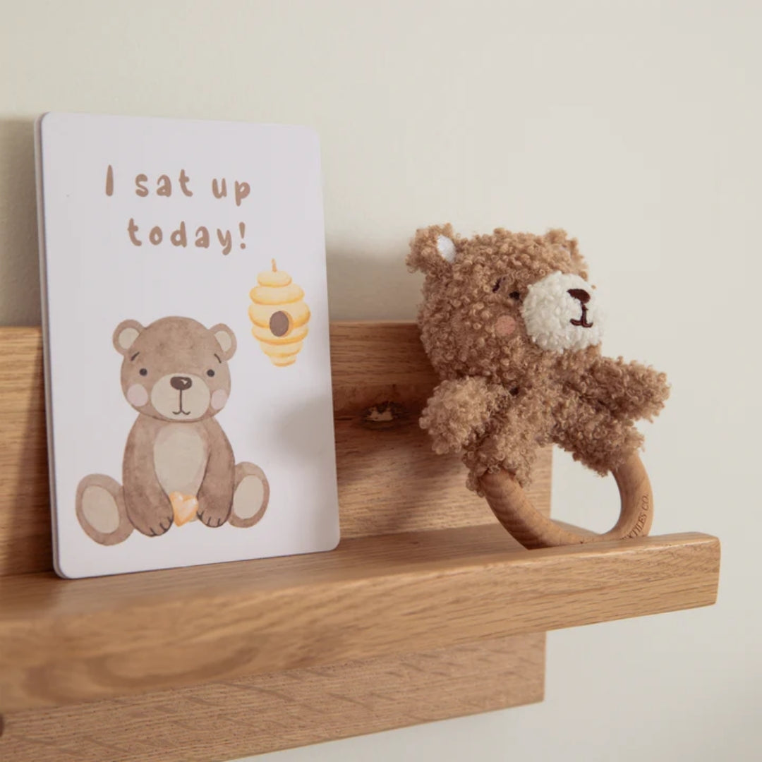 Living Textiles Milestone Cards Cuddly Bear