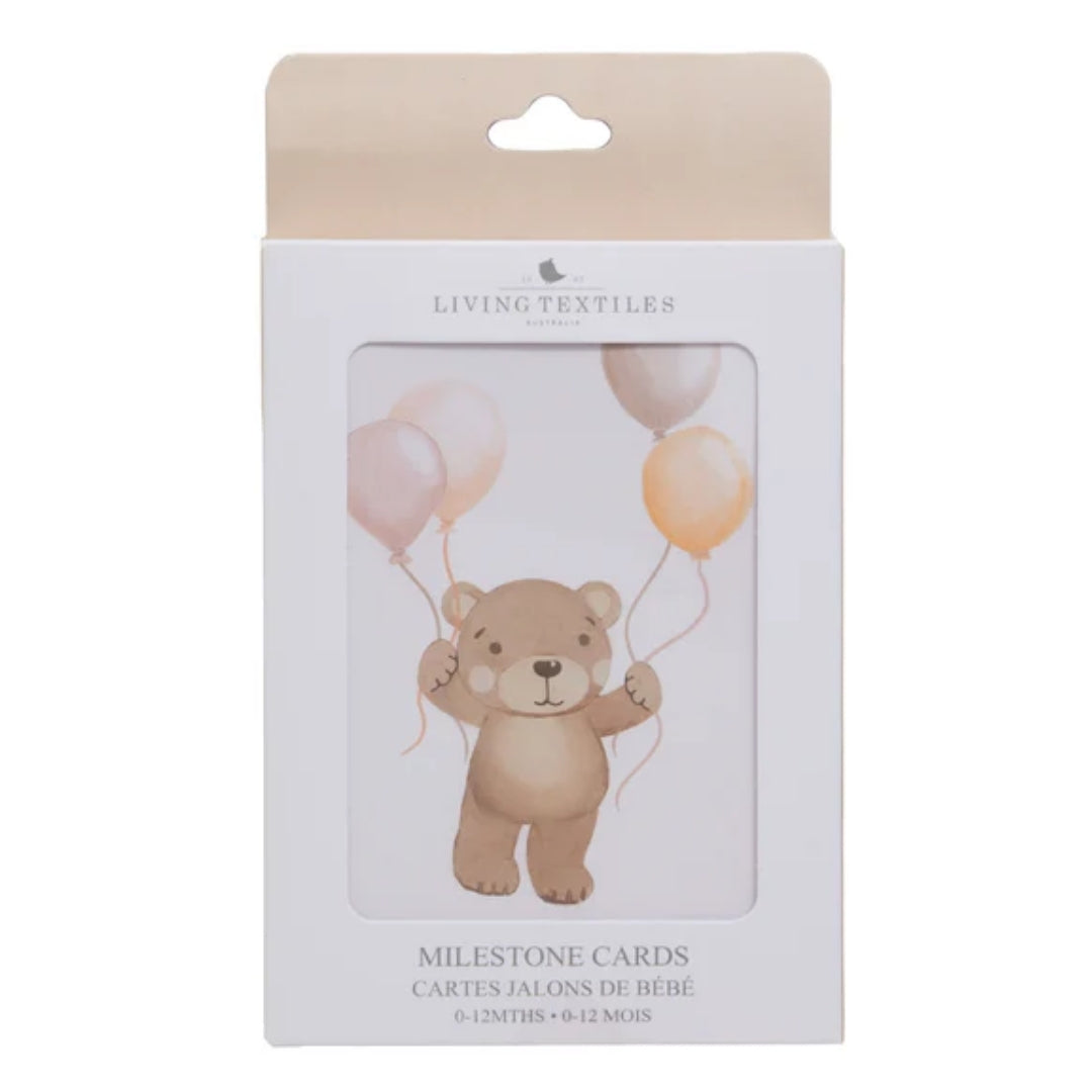 Living Textiles Milestone Cards Cuddly Bear