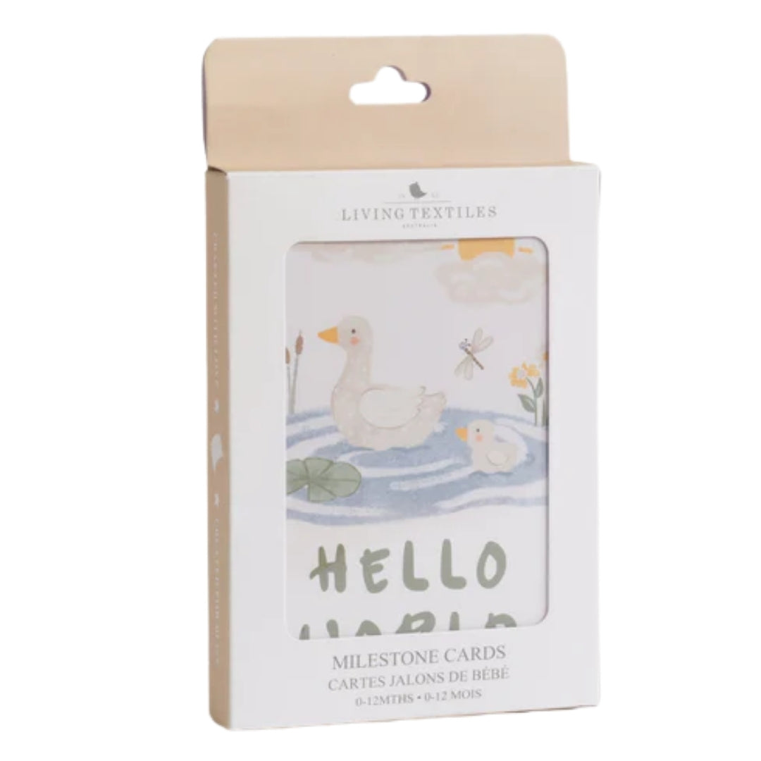 Living Textiles Milestone Cards Goosey Goosey