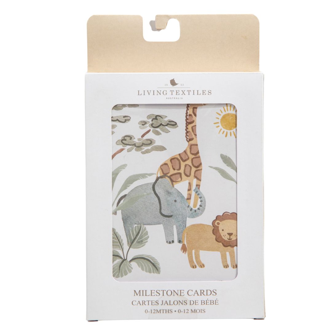 Living Textiles Milestone Cards Wild Safari