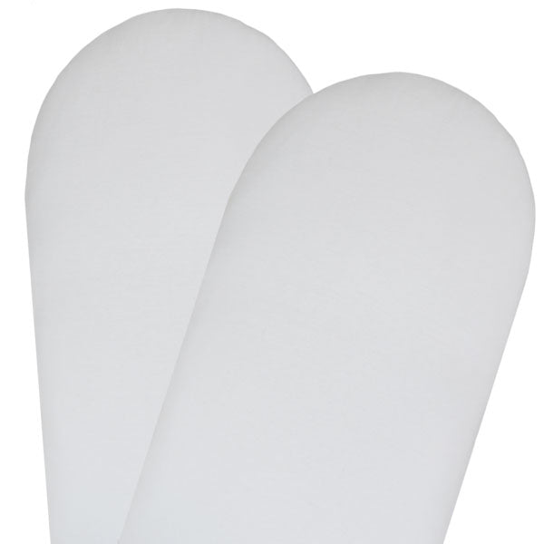 Living Textiles Jersey Moses/Pram Fitted Sheet 2pk White