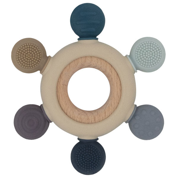 Playground Multi-Surface Teething Wheel Steel Blue
