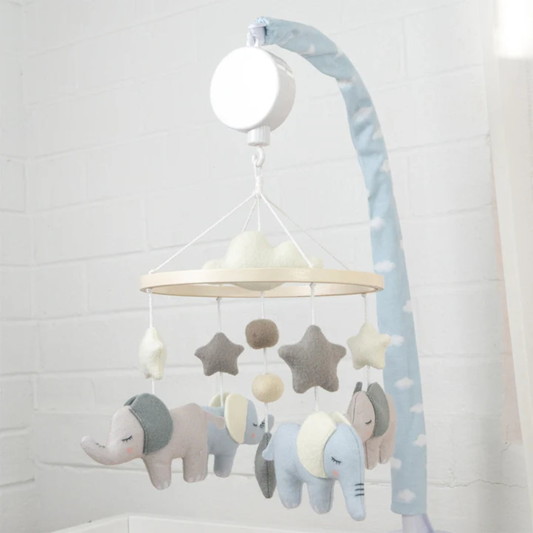 Living Textiles Musical Mobile Elephant Playtime