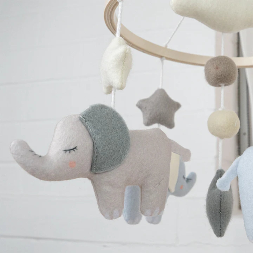 Living Textiles Musical Mobile Elephant Playtime