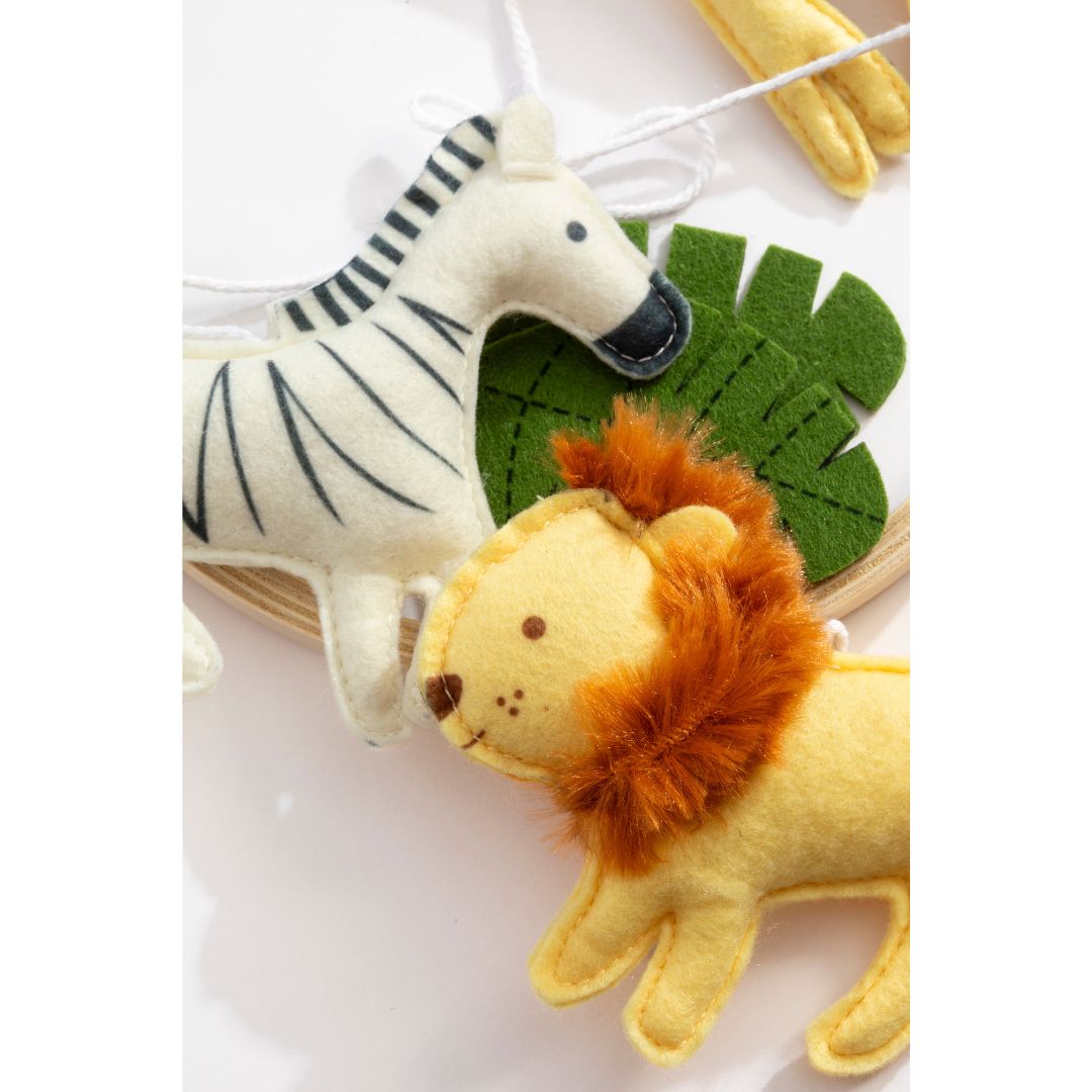 Living Textiles Musical Mobile Set Wild Safari