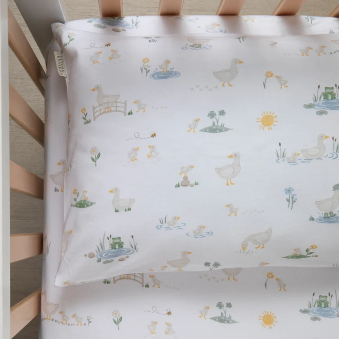 Living Textiles Organic Pillowcase Goosey Goosey