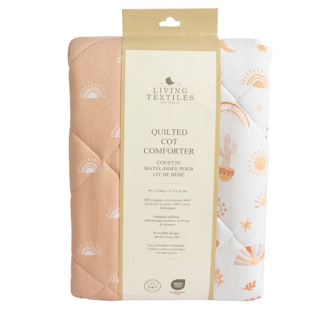 Living Textiles Reversible Quilted Cot Comforter Bohemian Bliss
