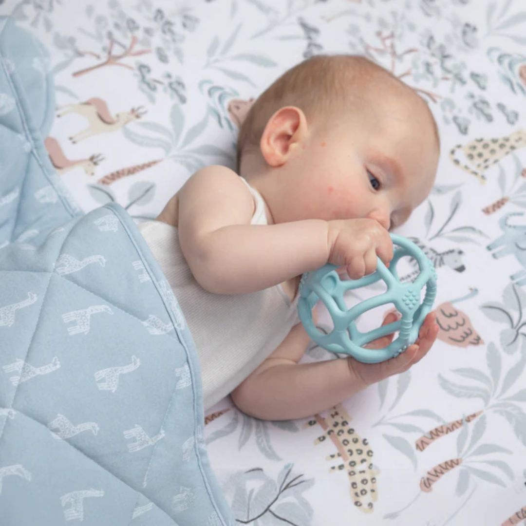Living Textiles Reversible Quilted Cot Comforter Wild Safari