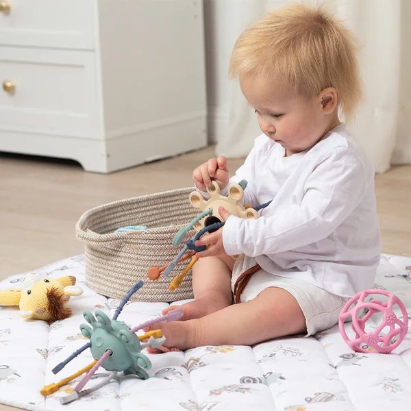 Living Textiles Reversible Quilted Cot Comforter Tractor Ride