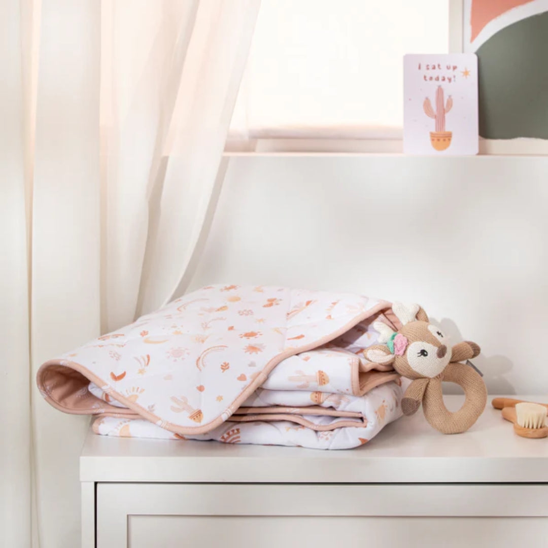Living Textiles Reversible Quilted Cot Comforter Bohemian Bliss