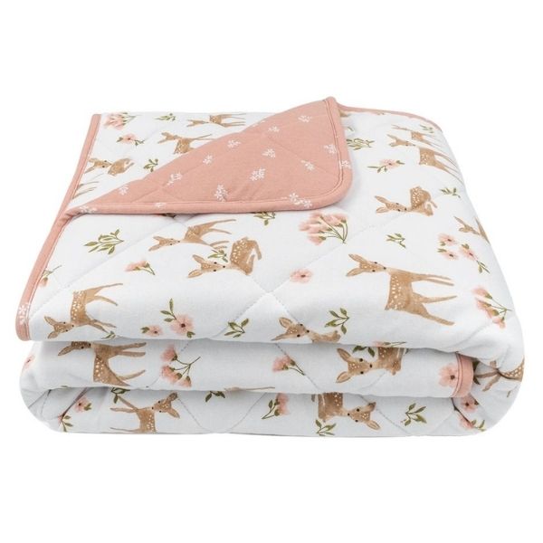Living Textiles Reversible Jersey Cot Comforter Sophia's Garden