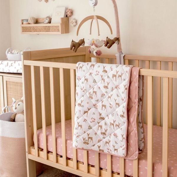 Living Textiles Reversible Jersey Cot Comforter Sophia's Garden