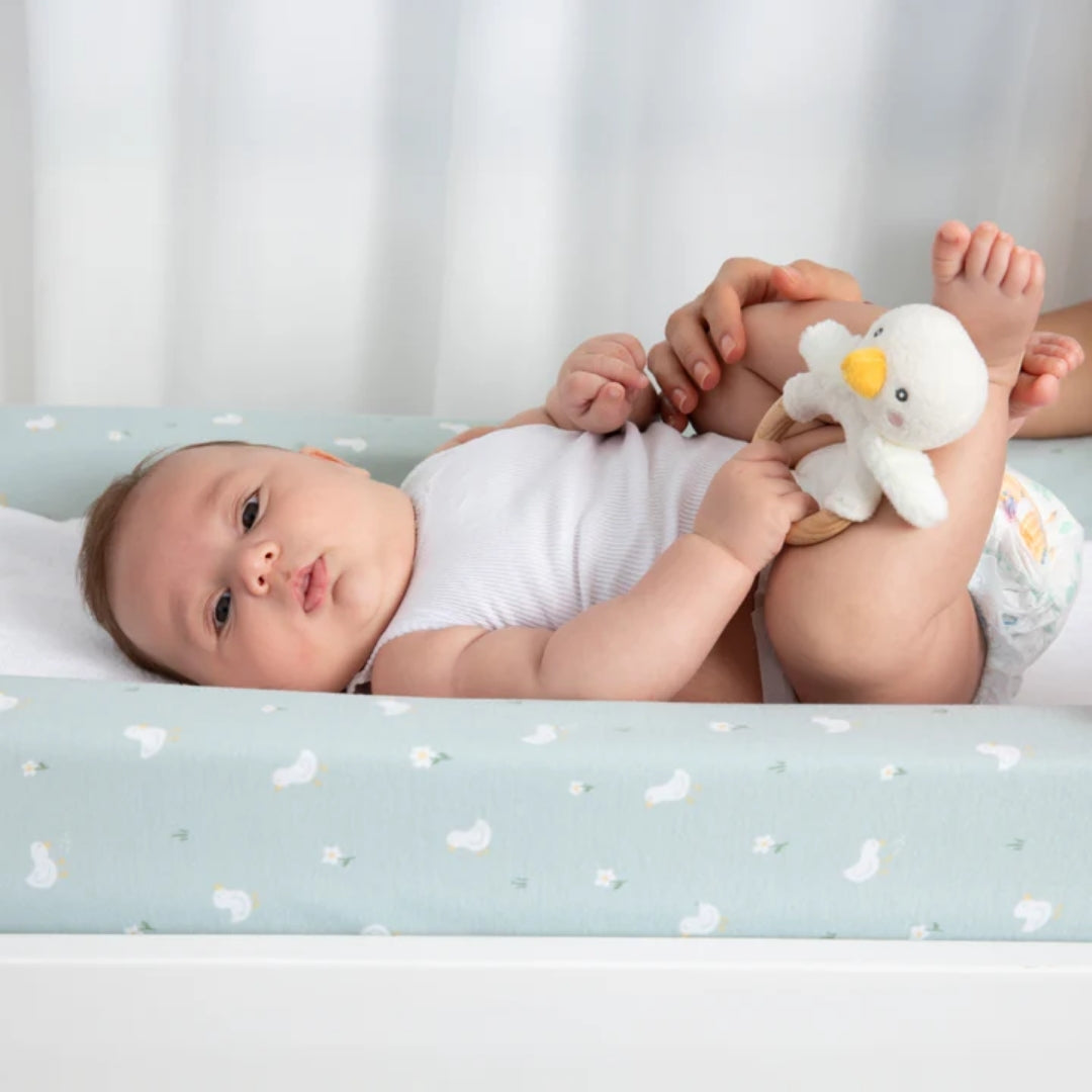 Living Textiles Ring Rattle & Dummy Chain Gift Set Goosey Goosey