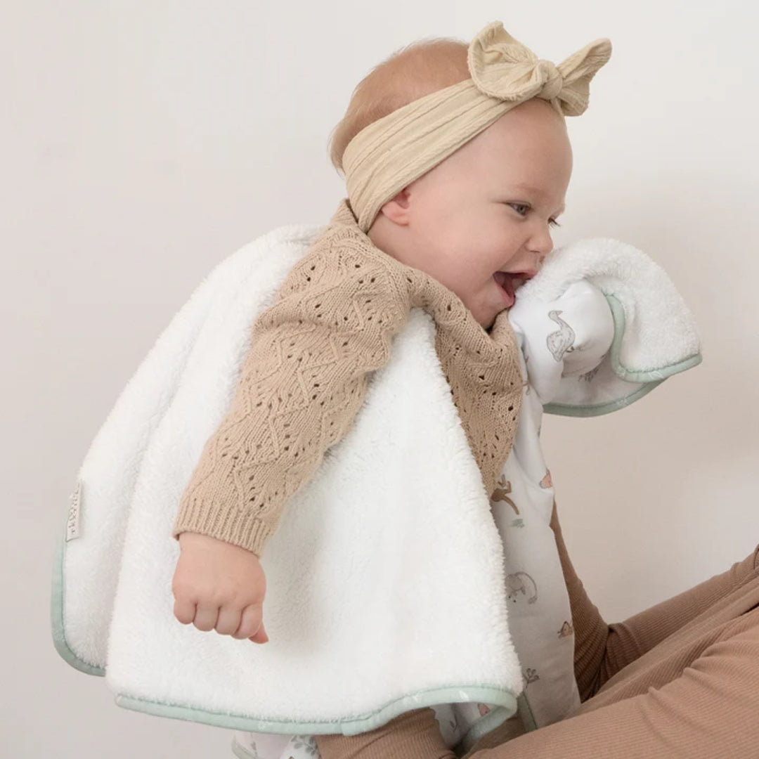 Living Textiles Jersey Sherpa Pram Blanket Australiana