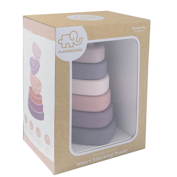 Playground Silicone Stacking Tower Heart