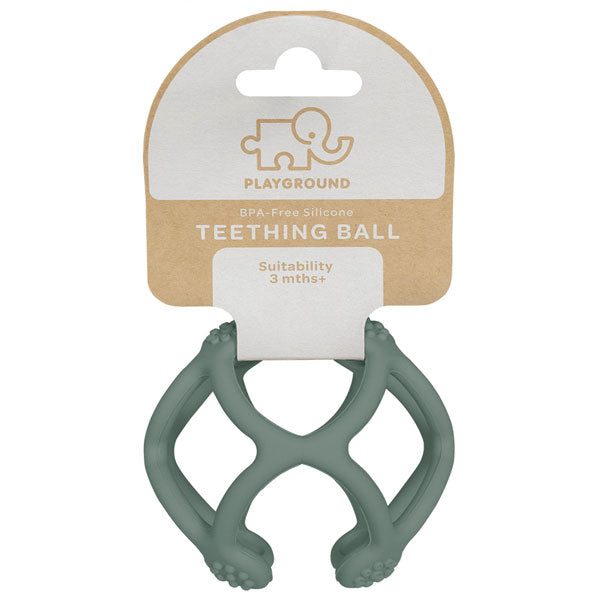 Playground Silicone Teething Ball Sage