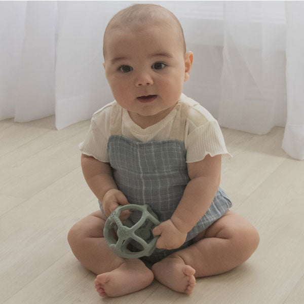 Playground Silicone Teething Ball Sage