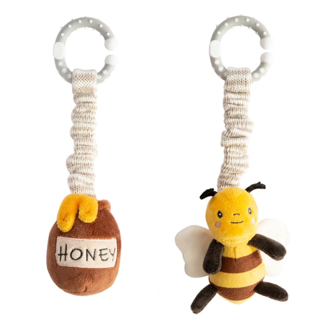 Living Textiles Stroller Toys Bee & Honey Pot 2pk