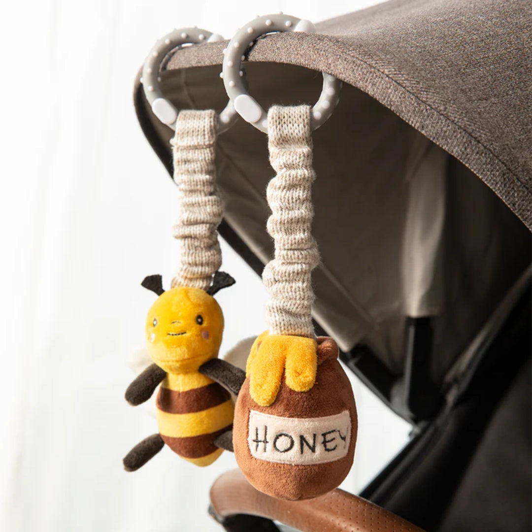 Living Textiles Stroller Toys Bee & Honey Pot 2pk