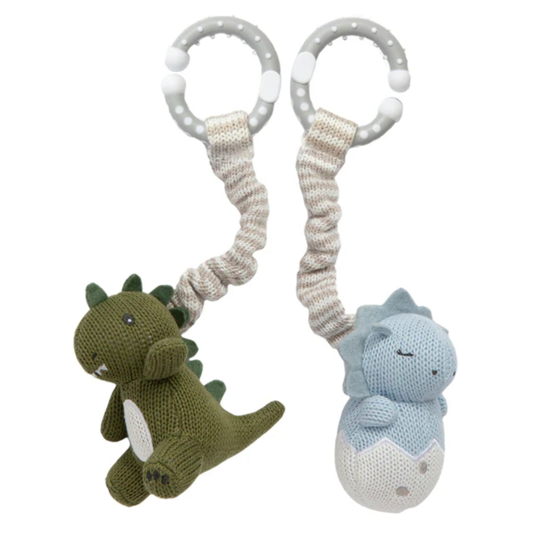 Living Textiles Stroller Toys Dinosaurs 2pk