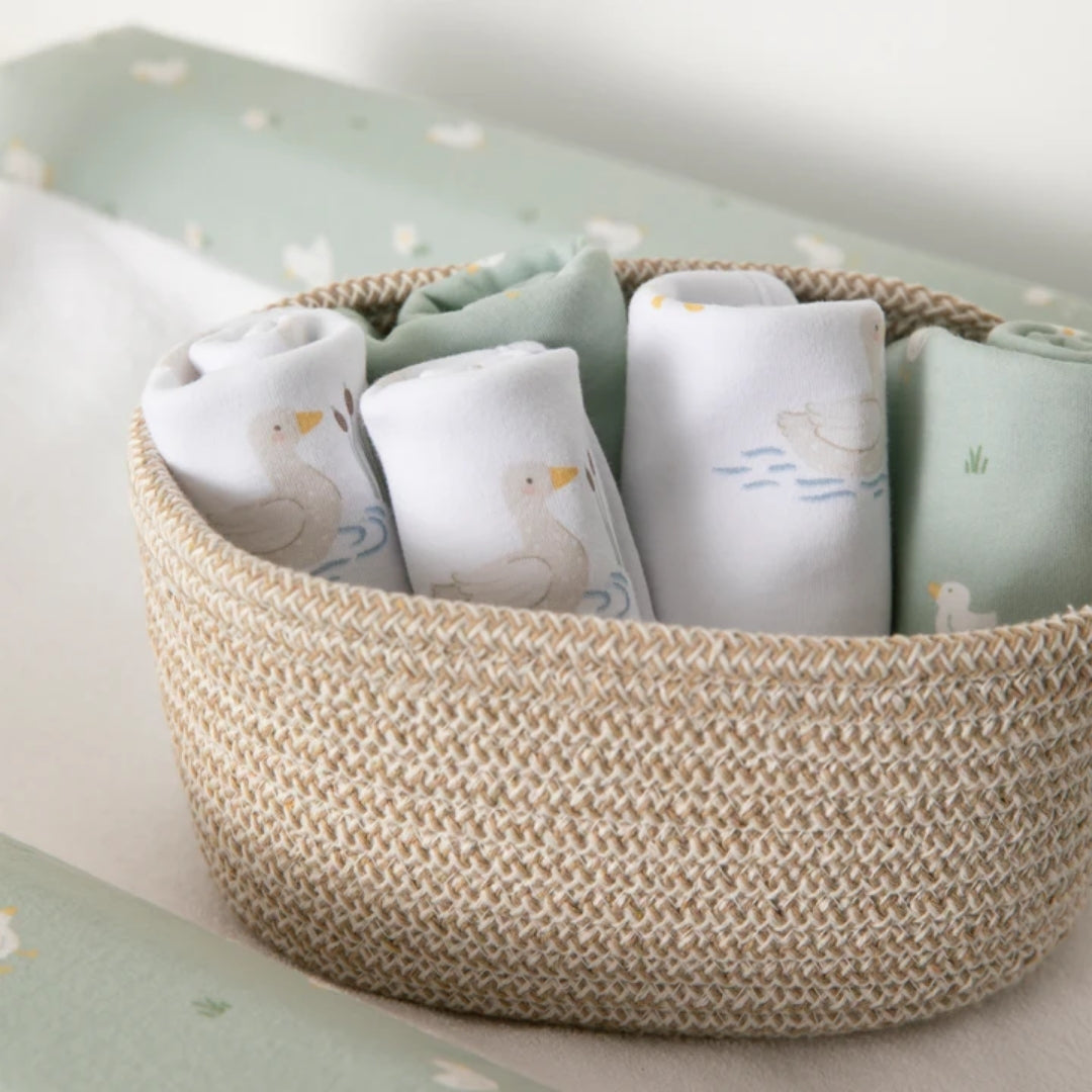 Living Textiles Washcloths 3pk Goosey Goosey
