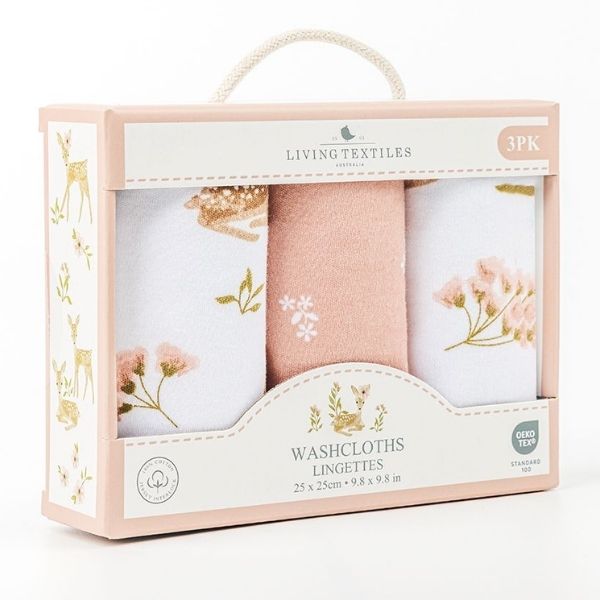 Living Textiles Washcloths 3pk Sophia's Garden