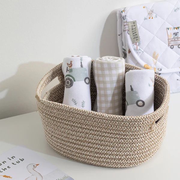 Living Textiles Washcloths 3pk Tractor Ride