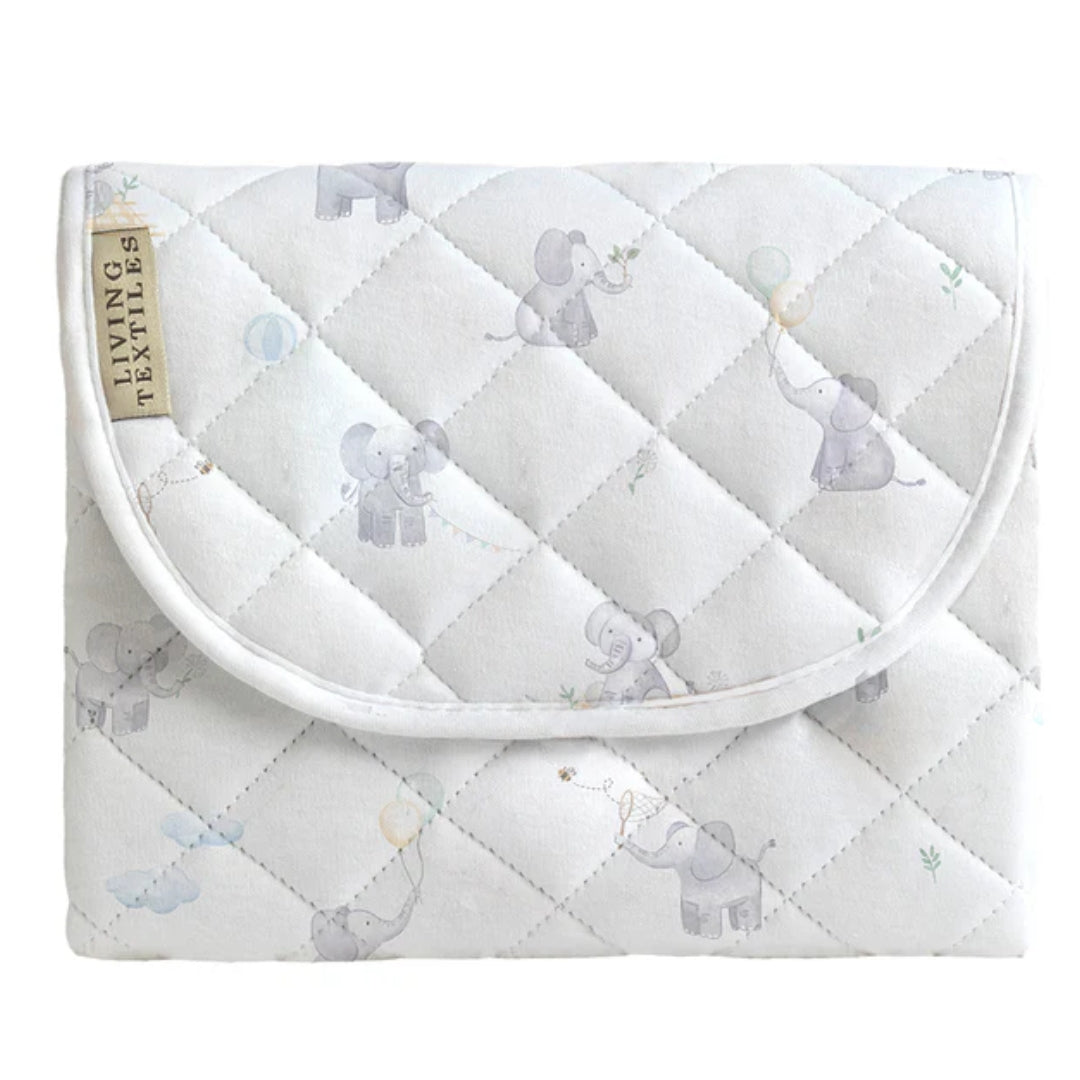 Living Textiles Foldable Waterproof Travel Change Mat Elephant Playtime