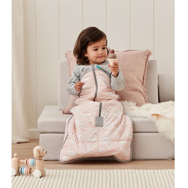 Love To Dream Extra Warm Sleep Bag 18-36m 3.5Tog Size 1-3 Dusty Pink South Pole