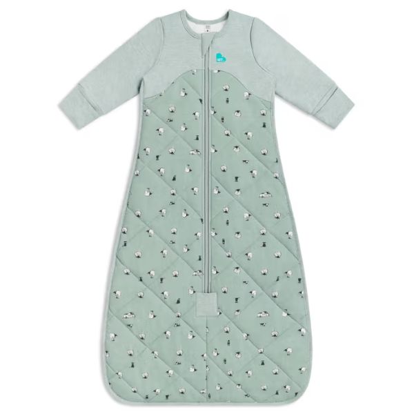 Love To Dream Organic Cotton Merino Sleep Bag 2.5Tog Size 1-3 18-36m Lamb's Best Friend Olive