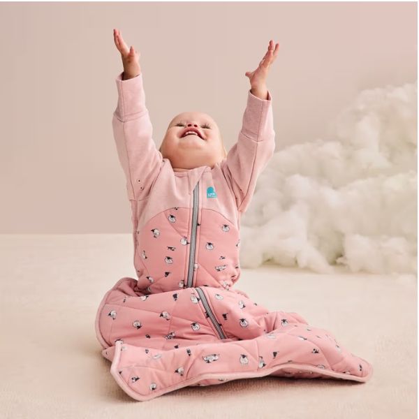 Love To Dream Organic Cotton Merino Sleep Bag 2.5Tog Size 0-1 6-18m Lamb's Best Friend Rose