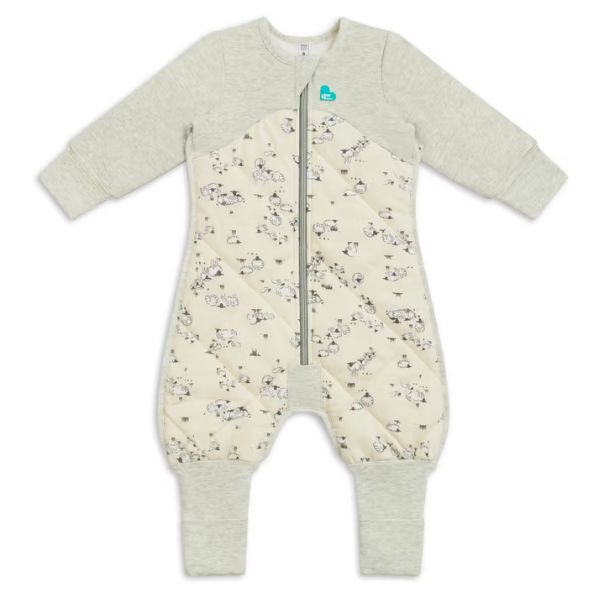 Love To Dream Organic Cotton Merino Sleepsuit 3.5Tog Size 6-12M Sheep Life Sand