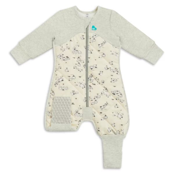 Love To Dream Organic Cotton Merino Sleepsuit 3.5Tog Size 12-24M Sheep Life Sand
